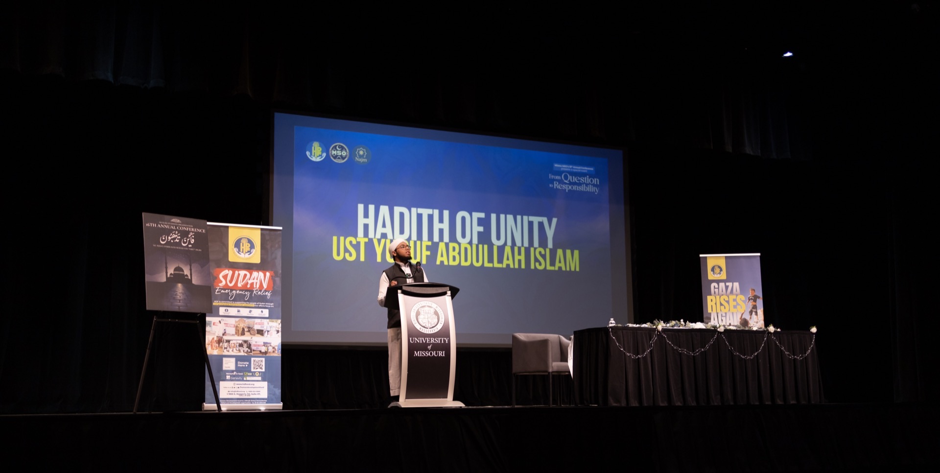 Ustadh Yusuf Islam speaking at the Najm x MSO Conference